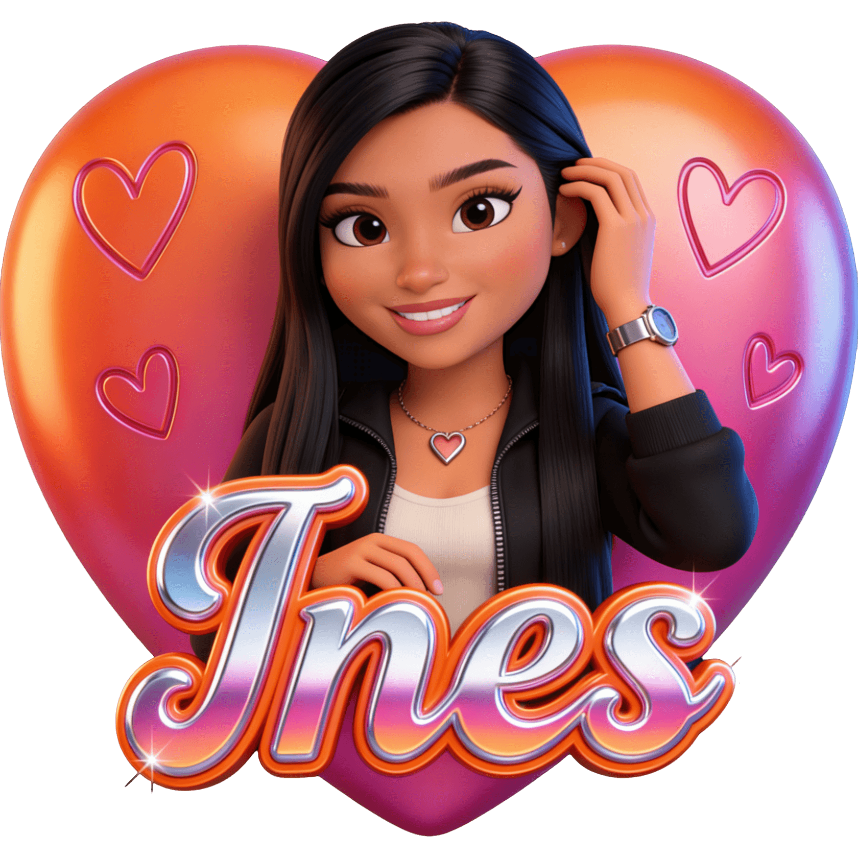Ines en Neon TikTok LIVE gift
