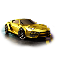 Golden sports car TikTok gift