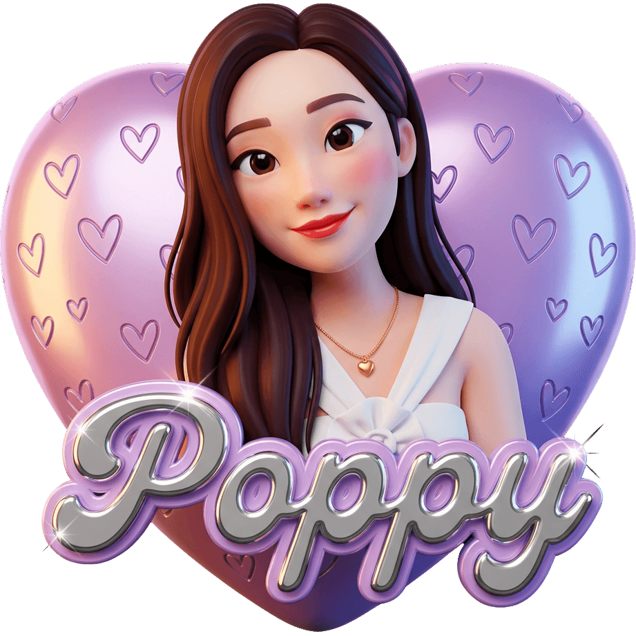 Poppy สีม่วง TikTok LIVE gift