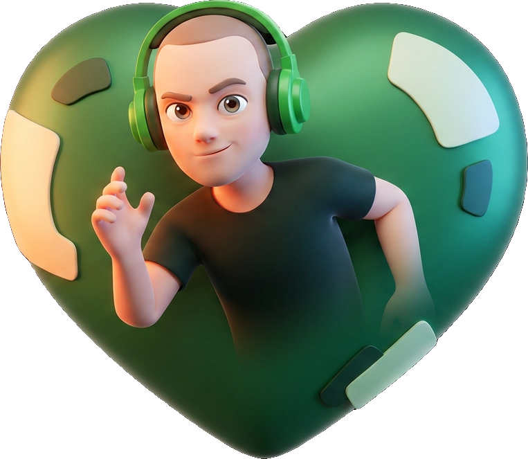 Green Headset TikTok LIVE gift
