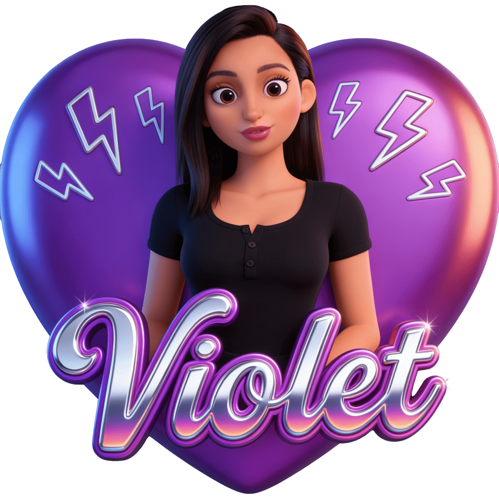 Cœur violet TikTok LIVE gift